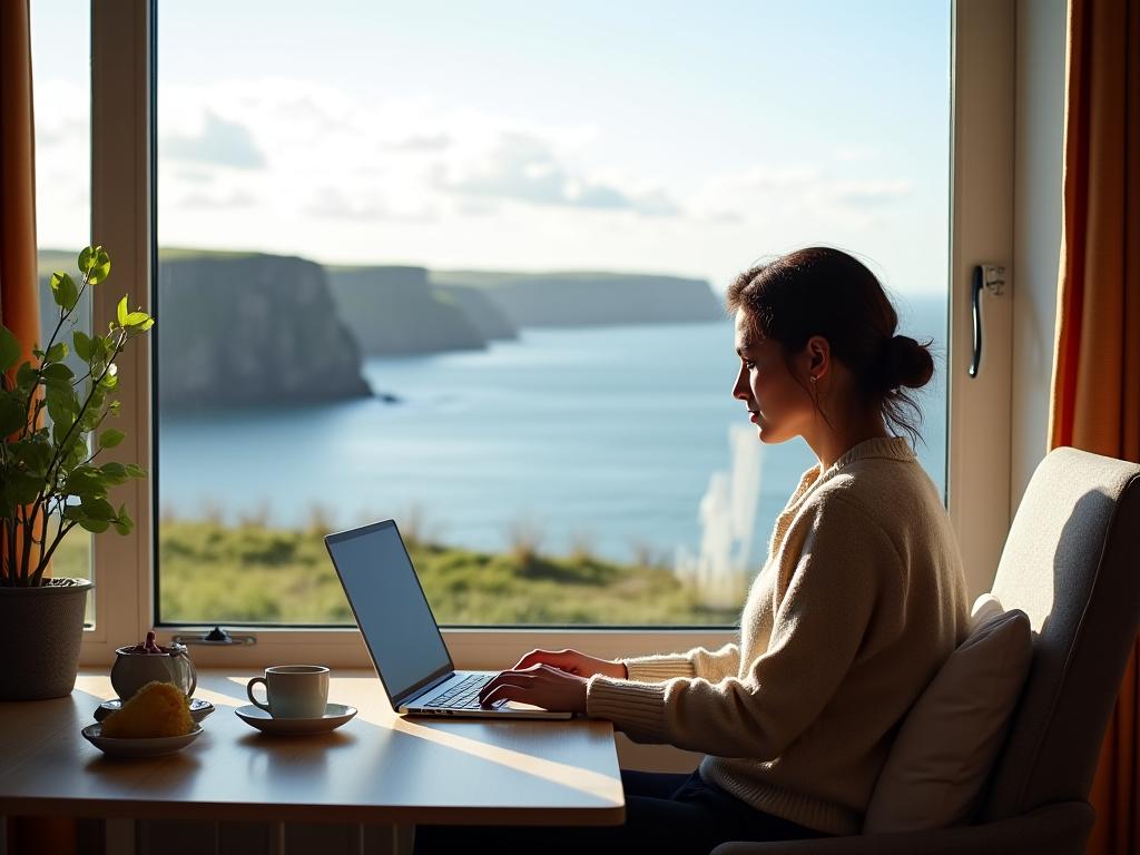 Remote Work with Irish Coastal Views